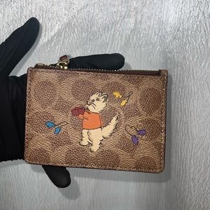 Coach keychain card holder